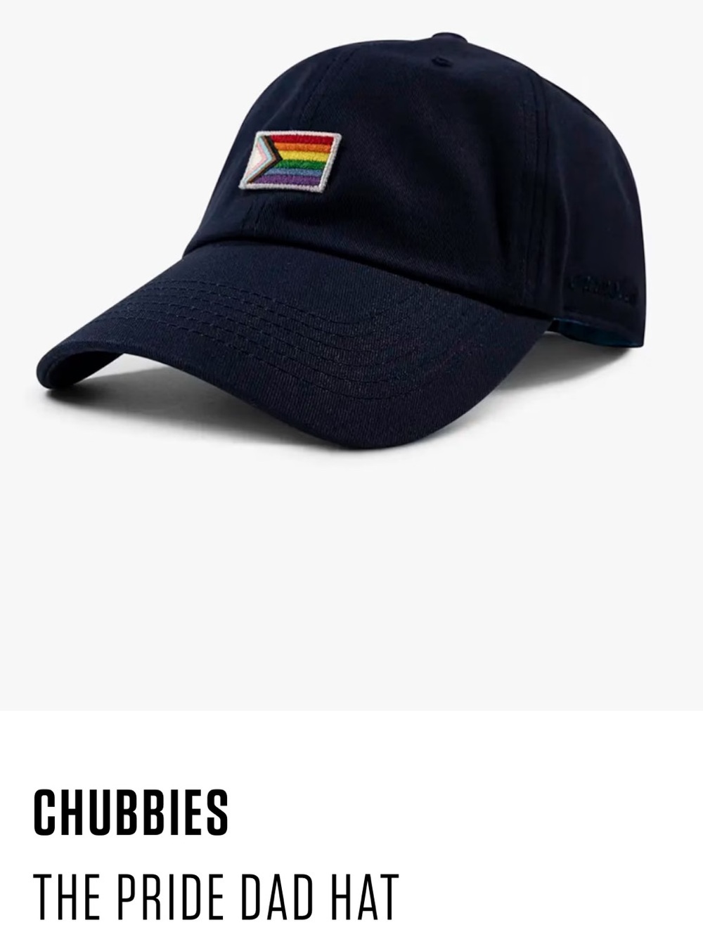 chubbies Navy Pride Patch Dad Hat 🔥🔥New WithOUT Tags🔥🔥